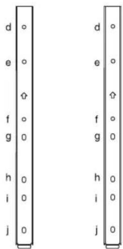SONY Bravia KLV-42EX410 - Screw and hook locations diagram/table - 1