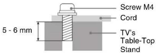 Screw M4 Cord 5 - 6 mm TV's Table-Top Stand