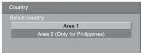 Country Select country Area 1 Area 2 (Only for Philippines)