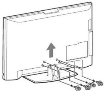 SONY Bravia KLV-52W400A - Detaching the Table- Top Stand from the TV - 1
