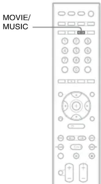 SONY DAV-DZ820KW - Selecting the Movie or Music Mode - 2