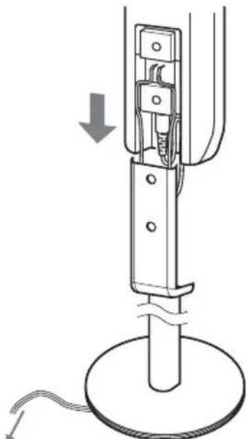 SONY DAV-DZ820KW - Slide the speaker down slowly onto the pedestal. - 1