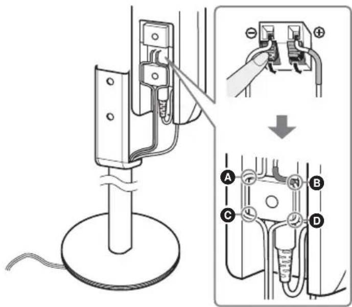 SONY DAV-DZ820KW - Secure the base with the screws. - 6