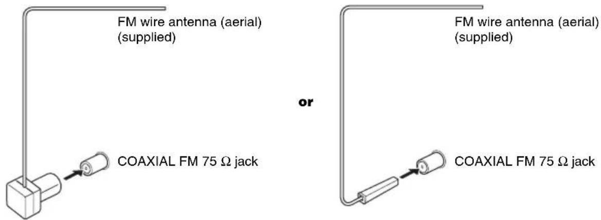 SONY DAV-DZ820KW - To connect the FM wire antenna (aerial) - 1