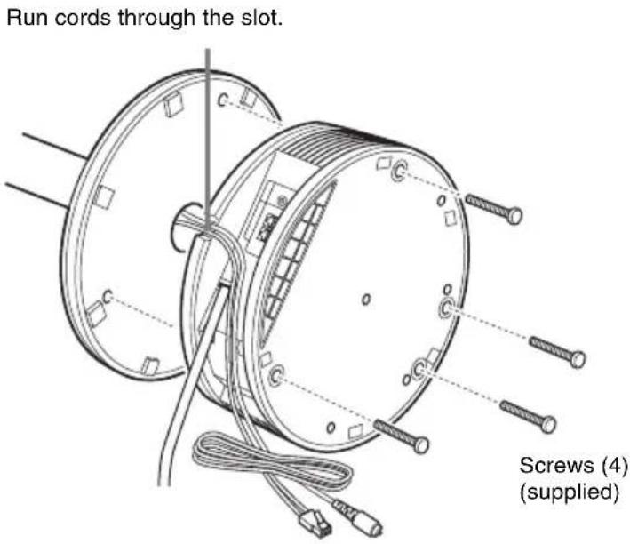 SONY DAV-DZ820KW - Secure the surround amplifier (speaker base) with the screws to the circle marked holes. - 1