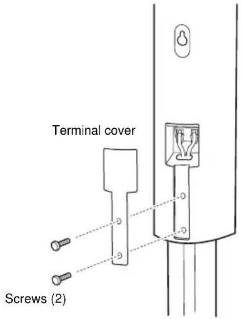 SONY DAV-DZ550 - Attach the terminal cover to the speaker by screws. - 1