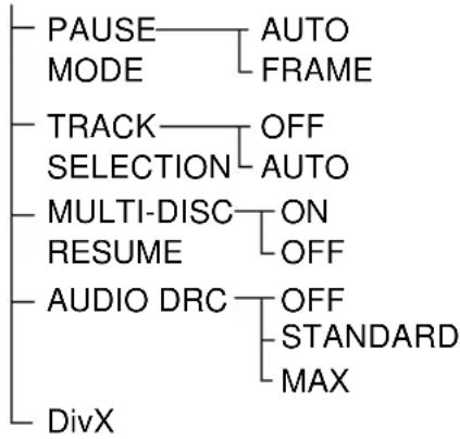 SONY DAV-DZ550 - DVD Setup Display List - 3