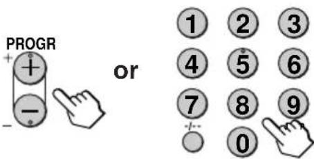 PROGR + - or 1 2 3 4 5 6 7 8 9 0