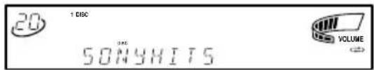 SONY MHC-F250AV - Zuteilen eines Discnamens (Fortsetzung) - 1