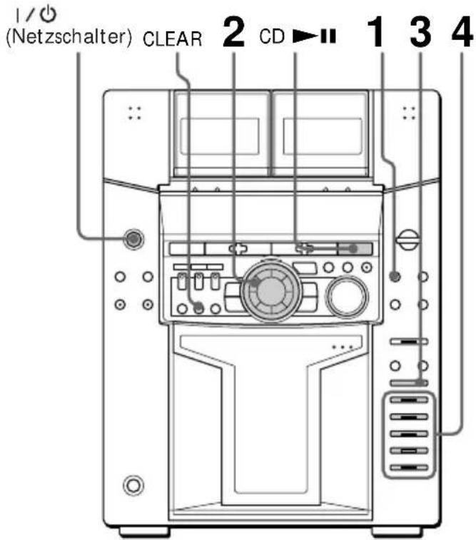 SONY MHC-F150 - Unterteilung der CDs in Gruppen - 1