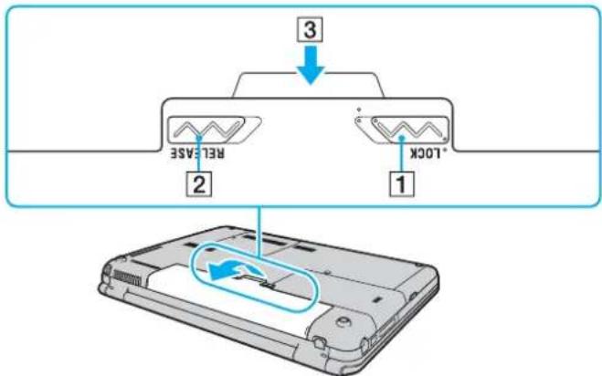SONY Vaio VGN-CS38GD - To remove the battery pack - 1