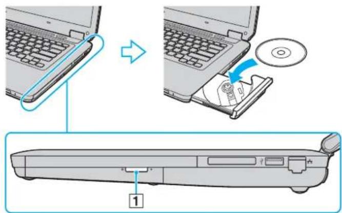 SONY Vaio VGN-CS38GD - To insert a disc - 1