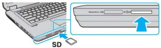 SONY Vaio VGN-CS38GD - To insert an SD memory card - 1
