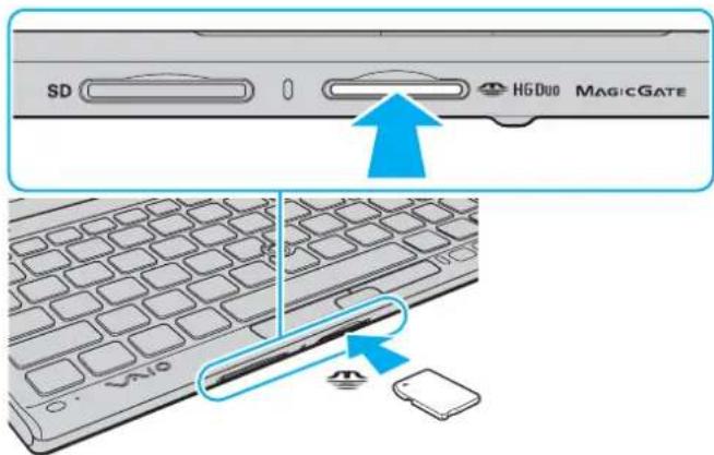 SONY Vaio VPCP116KG - Inserting and Removing "Memory Stick" - 2