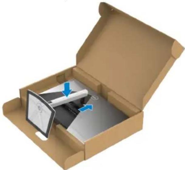 DELL C2422HE - To attach the monitor stand: - 3