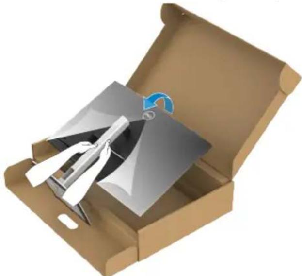 DELL C2422HE - To attach the monitor stand: - 4