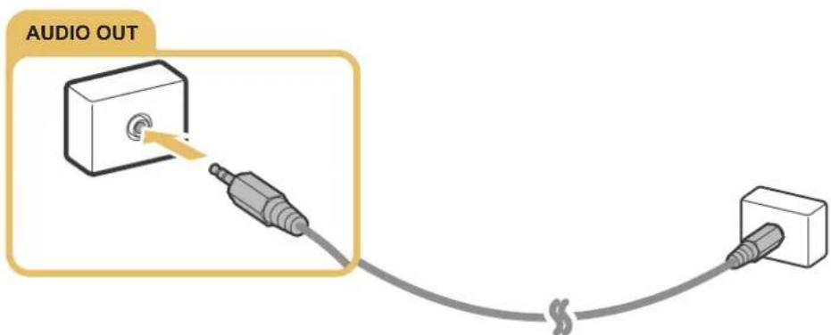 SAMSUNG UE48J5512AK - Anschließen über ein Audiokabel - 1