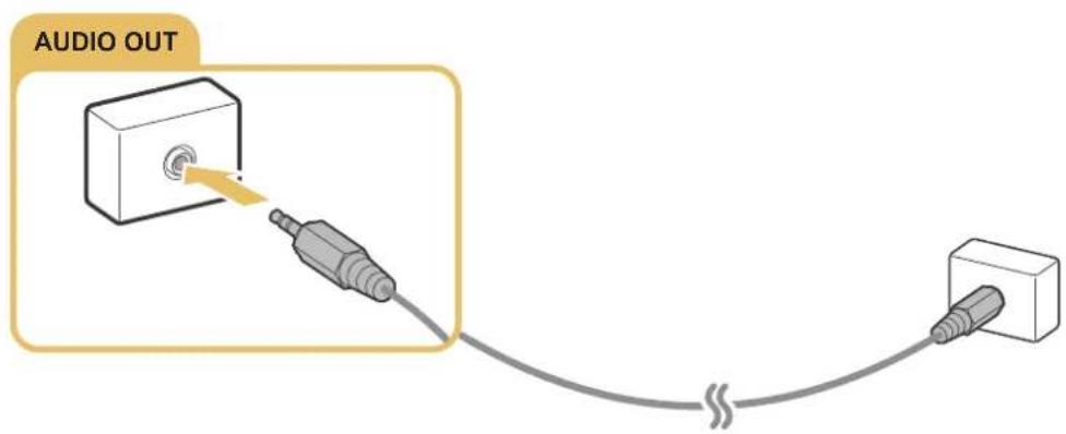 SAMSUNG UN48J6400AG - Connecting with a stereo audio cable - 1
