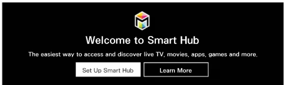 SAMSUNG UN48J6400AG - Setting up Smart Hub - 1