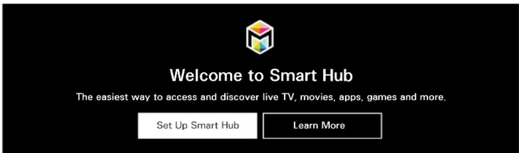 SAMSUNG UA55JU50SWJ - Setting up Smart Hub - 1