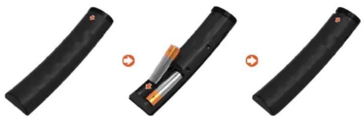 SAMSUNG UA55JU50SWJ - Inserting Batteries into Samsung Smart Control - 1