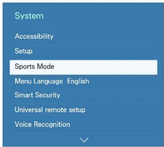 SAMSUNG UA55JU50SWJ - Activating Sports Mode - 1