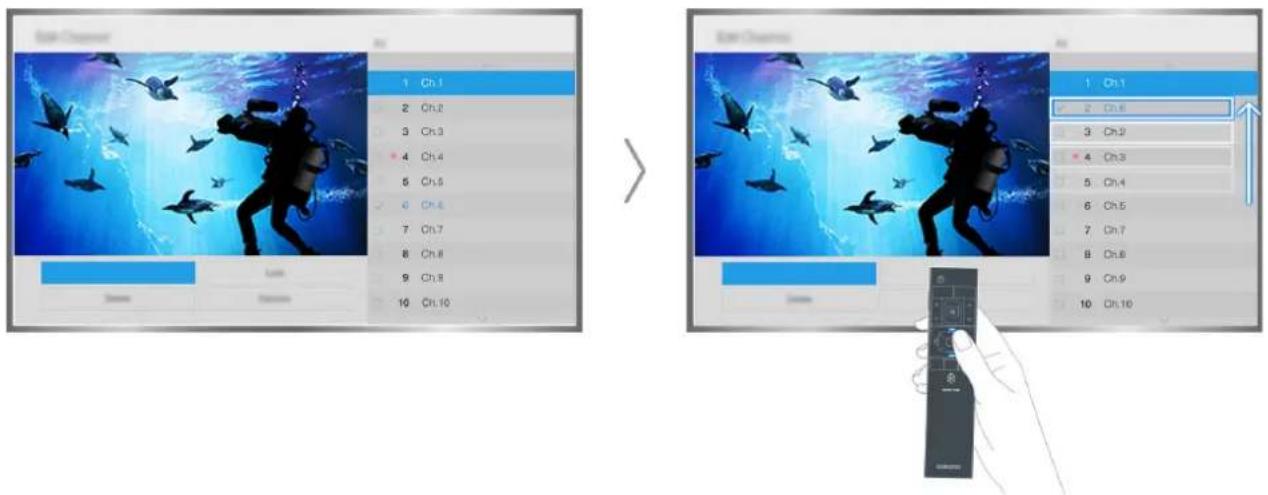 SAMSUNG UA55JU50SWJ - Rearranging or deleting channels - 1