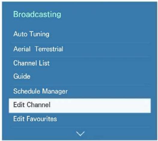 SAMSUNG UA55JU50SWJ - Running the Edit Channel function - 1