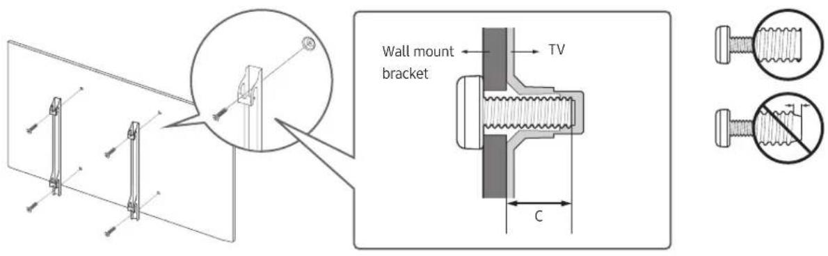 SAMSUNG UN49M5300AF - Mounting the TV on a wall - 2