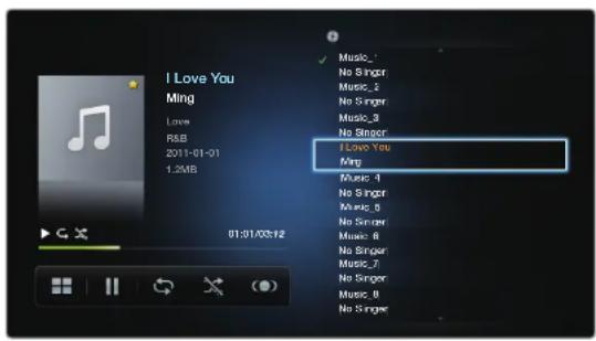 SAMSUNG UN40D5500RG - Playing Music - 1