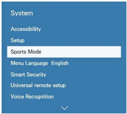 SAMSUNG UA55JU7500K - Activating Sports Mode - 1