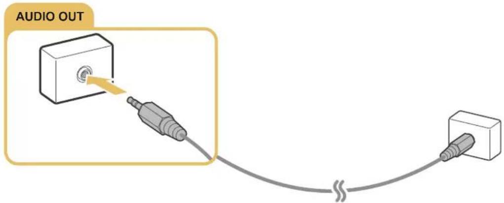 SAMSUNG UA55JU7500K - Connecting with a stereo audio cable - 1