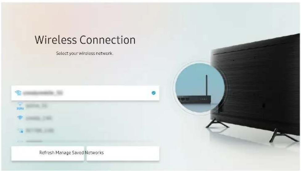 SAMSUNG UA55RU7790J - Settings > General > Network > Open Network Settings > Wireless - 3