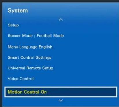SAMSUNG UA78HU9800J - Setting up Motion Control - 1