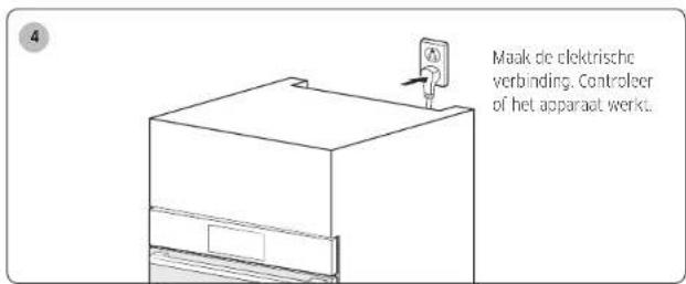 Maak de elektrische verbinding. Controller of het apparaat werkt.