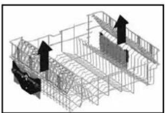 WESTINGHOUSE WSF6608XA - Top basket height adjustment while it is full - 1