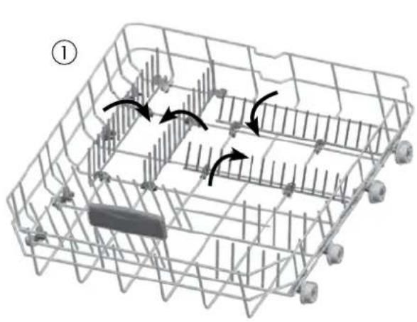 WESTINGHOUSE WSF6608XA - Lower basket folding racks - 1