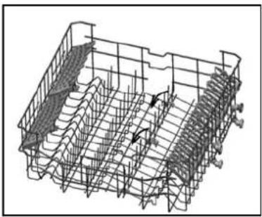 WESTINGHOUSE WSF6608XA - Top basket folding supports - 1