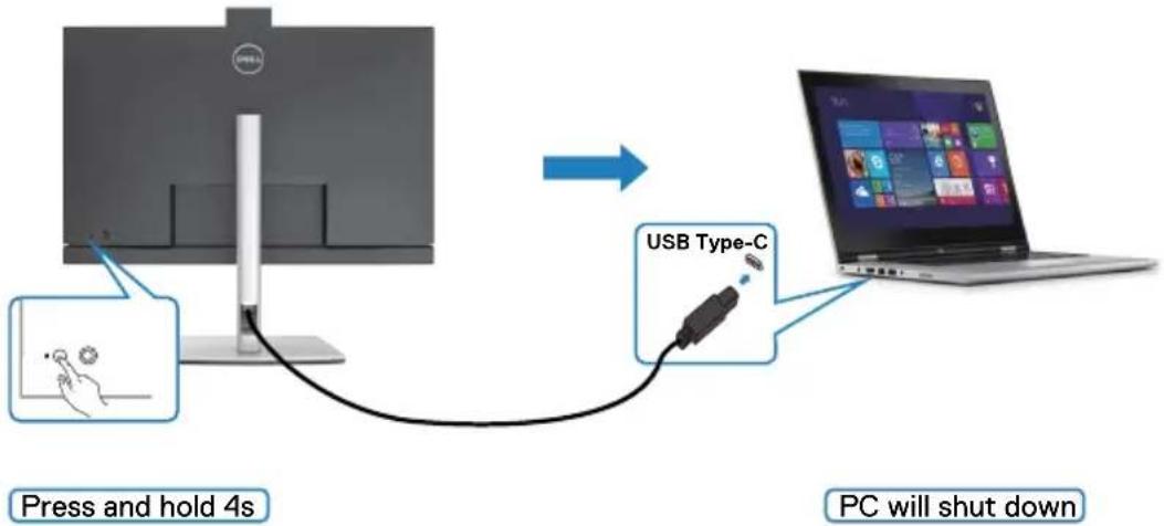 DELL C3422WE - Pressing the power button - 3