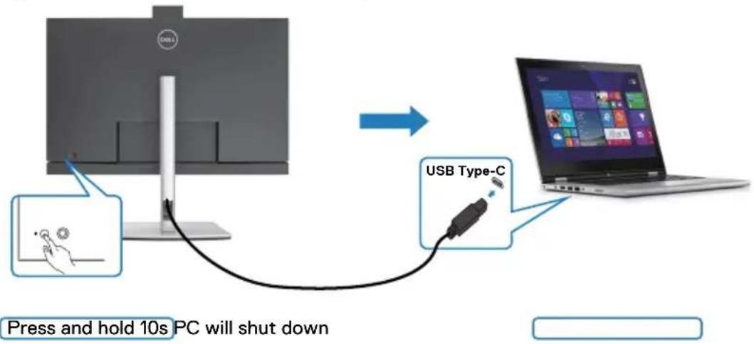 DELL C3422WE - Pressing the power button - 5