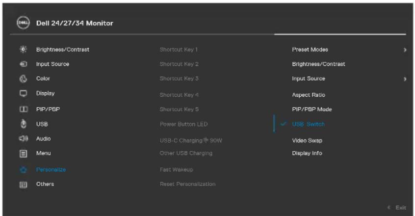 DELL C3422WE - Setting the KVM USB Switch - 3
