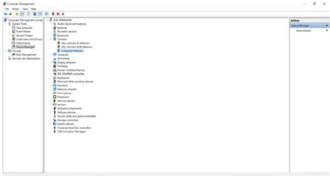 DELL C3422WE - Setting up the monitor webcam as default setting - 1