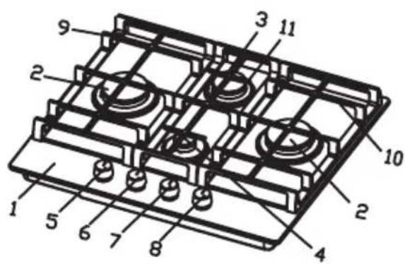 Technical diagram of a multi-chamber electrical connector with numbered components for identification.