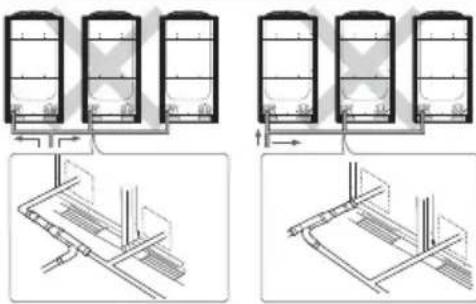 SAMSUNG AM100JXVAJH - Pipe installation between the outdoor units - 4