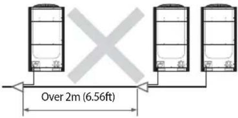 SAMSUNG AM100JXVAJH - Pipe installation between the outdoor units - 9