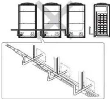 SAMSUNG AM100JXVAJH - Pipe installation between the outdoor units - 2
