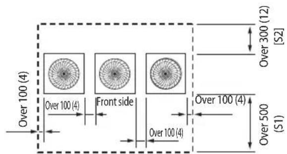 SAMSUNG AM100JXVAJH - Space requirement for installation - 1