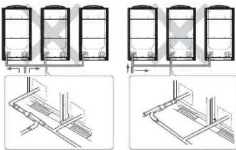 SAMSUNG AM080MXVAFC - Pipe installation between the outdoor units - 4