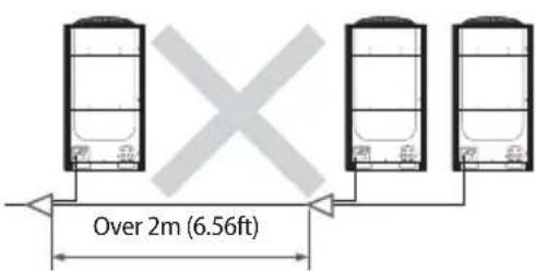 SAMSUNG AM120MXVAFC - Pipe installation between the outdoor units - 10