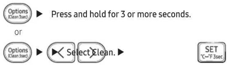 SAMSUNG AR18TVCAAWKXCB - Canceling Auto clean - 1
